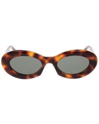 Saint Laurent - Eyewear Oval Frame Sunglasses - Lyst