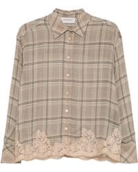 ERMANNO FIRENZE - Long-Sleeve Shirt With Lace Details - Lyst