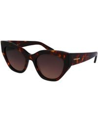 Ferragamo - Ferragamo Eyewear Cat Eye Frame Sunglasses - Lyst