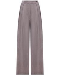 Dries Van Noten - Wide-Leg Pinstriped Fabric Trousers With Pleats - Lyst