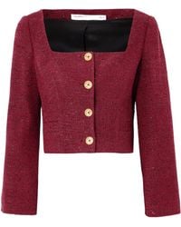 Alessandra Rich - Embellished Tweed Jacket - Lyst
