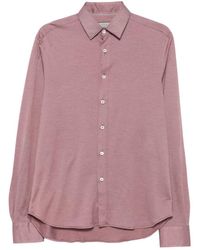 Canali - Mélange-Effect Button-Down Shirt - Lyst