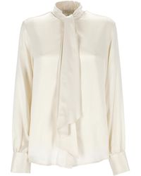 Antonelli - Tie-Neck Blouse - Lyst