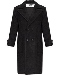 Ami Paris - Double-Breasted Virgin Wool Overcoat - Lyst