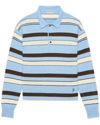 JW Anderson - Jw Anderson Knitted Striped Rugby Polo Top - Lyst