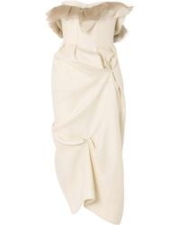 KHAITE - Draped Strapless Dress - Lyst