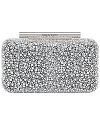 McQueen - T-Bar Crystal-Embellished Clutch Bag - Lyst