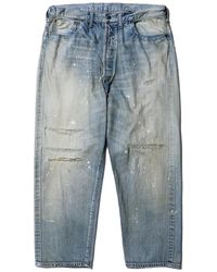 A.PRESSE - No.37 Washed Wide Denim Pants - Lyst