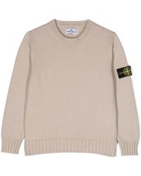 Stone Island - Junior Logo Patch Crewneck Jumper - Lyst