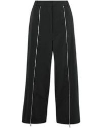 Tibi - Zip-Detailed Shell Straight-Leg Pants - Lyst