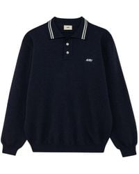 Autry - Logo Embroidered Long-Sleeve Polo Shirt - Lyst
