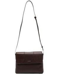 Emporio Armani - Logo-Plaque Leather Messenger Bag - Lyst