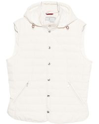 Brunello Cucinelli - Hooded Quilted Gilet - Lyst