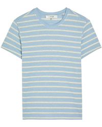 FRAME - Striped Crew Neck T-Shirt - Lyst