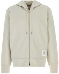 Thom Browne - Logo Patch Zip-Up Hoodie - Lyst