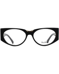 Max Mara - Oval Frame Glasses - Lyst