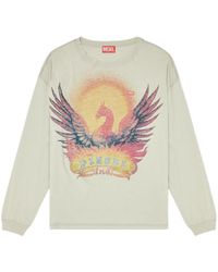 DIESEL - T-Box Long Sleeve Graphic T-Shirt - Lyst