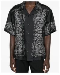 Amiri - Bandana Paint Oversized Bowling Shirt - Lyst