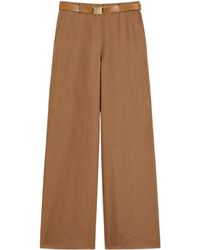 Max Mara - Studio Belted Wide Leg Trousers - Lyst