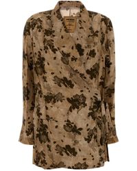 Uma Wang - Printed Satin Blazer - Lyst