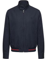 Gucci - Cotton Twill Zip Jacket With Web - Lyst