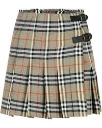 Burberry - Wool Mini Kilt - Lyst