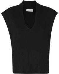 Roberto Collina - V-Neck Sleeveless Sweater - Lyst