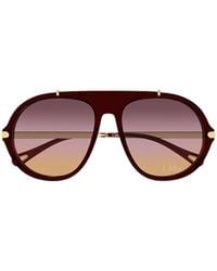 Chloé - Chloé Eyewear Aviator Sunglasses - Lyst