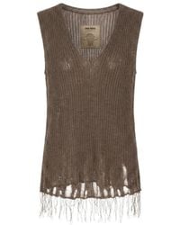 Uma Wang - V-Neck Sleeveless Knitted Vest - Lyst