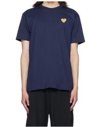 COMME DES GARÇONS PLAY - Comme Des Garçons Play Logo Embroidered Crewneck T-Shirt - Lyst