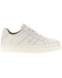 Chloé - Lauren Leather Sneaker - Lyst
