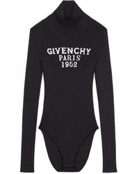 Givenchy - Logo Intarsia High-Neck Bodysuit - Lyst