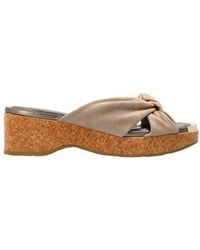 Jimmy Choo - Avenue Wedge 50 Knot Heeled Sandals - Lyst