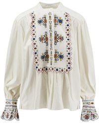 Isabel Marant - Isabel Marant Étoile Monique Embroidered Top - Lyst