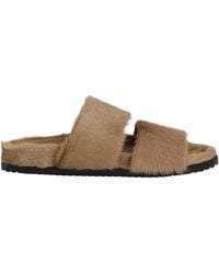 Dolce & Gabbana - Furry Cross-Strap Slides - Lyst