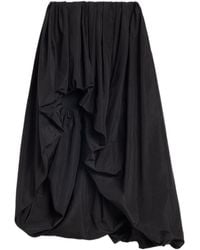 Jil Sander - Draped Taffeta Balloon Skirt - Lyst