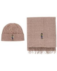 Polo Ralph Lauren - Turn-Up Knit Hat And Scarf Set - Lyst