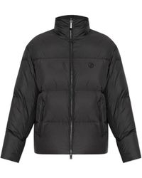 Giorgio Armani - Logo-Embroidered Quilted Jacket - Lyst