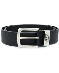 Emporio Armani - エンポリオ アルマーニ ロゴ エングレーブ バックル ベルト - Lyst
