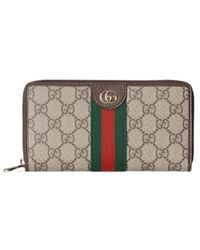 Gucci - Ophidia Zip Around Wallet - Lyst
