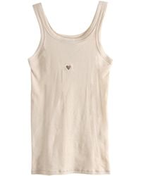 Baserange - Heart-Detail Ribbed Tank Top - Lyst