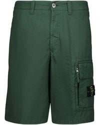 Stone Island - Logo Patch Cargo Shorts - Lyst
