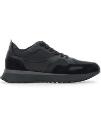BOSS - Boss Logo Embossed Lace-Up Sneakers - Lyst