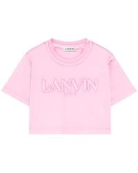Lanvin - Round Neck Short T-Shirt - Lyst
