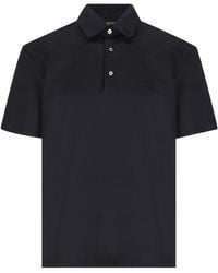 ZEGNA - Short-Sleeved Buttoned Polo Shirt - Lyst