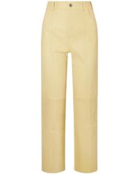 Stouls - Leather Straight-Leg Pants - Lyst