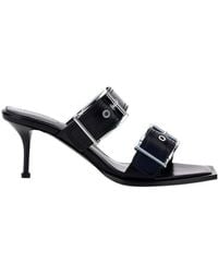 McQueen - Buckle Detailed Sandals - Lyst