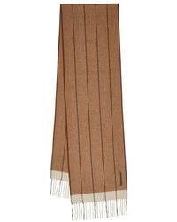 Ferragamo - Ferragamo Striped Fringed-Edge Scarf - Lyst