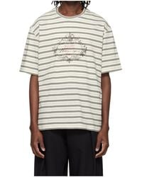 WOOYOUNGMI - Striped Short-Sleeved T-Shirt - Lyst