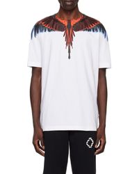 Marcelo Burlon - County Of Milan Icon Wings Printed Crewneck T-Shirt - Lyst